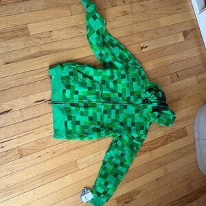 Green Pixelated Kids Hoodie